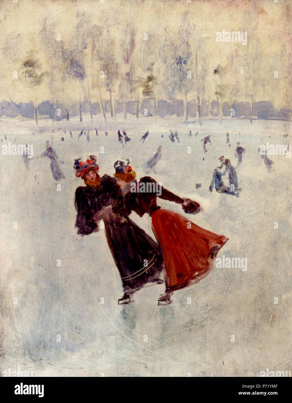 146 Jean Béraud donne Pattinaggio Foto Stock