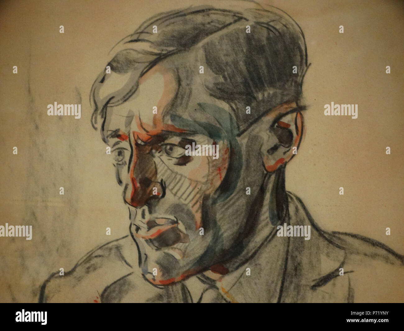 . Self-portrait da 1947 2 Albert Sirk - Avtoportret (2) Foto Stock