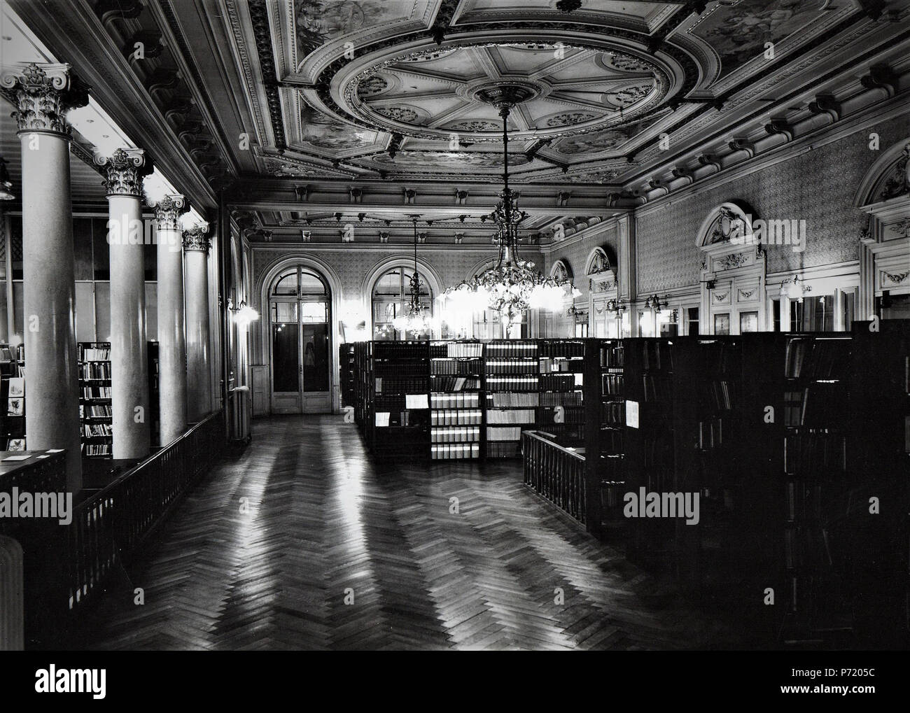1 22. Bibliothèque du BIE en 1937 le BIE déménage au Palais Wilson(276 PH Foto Stock