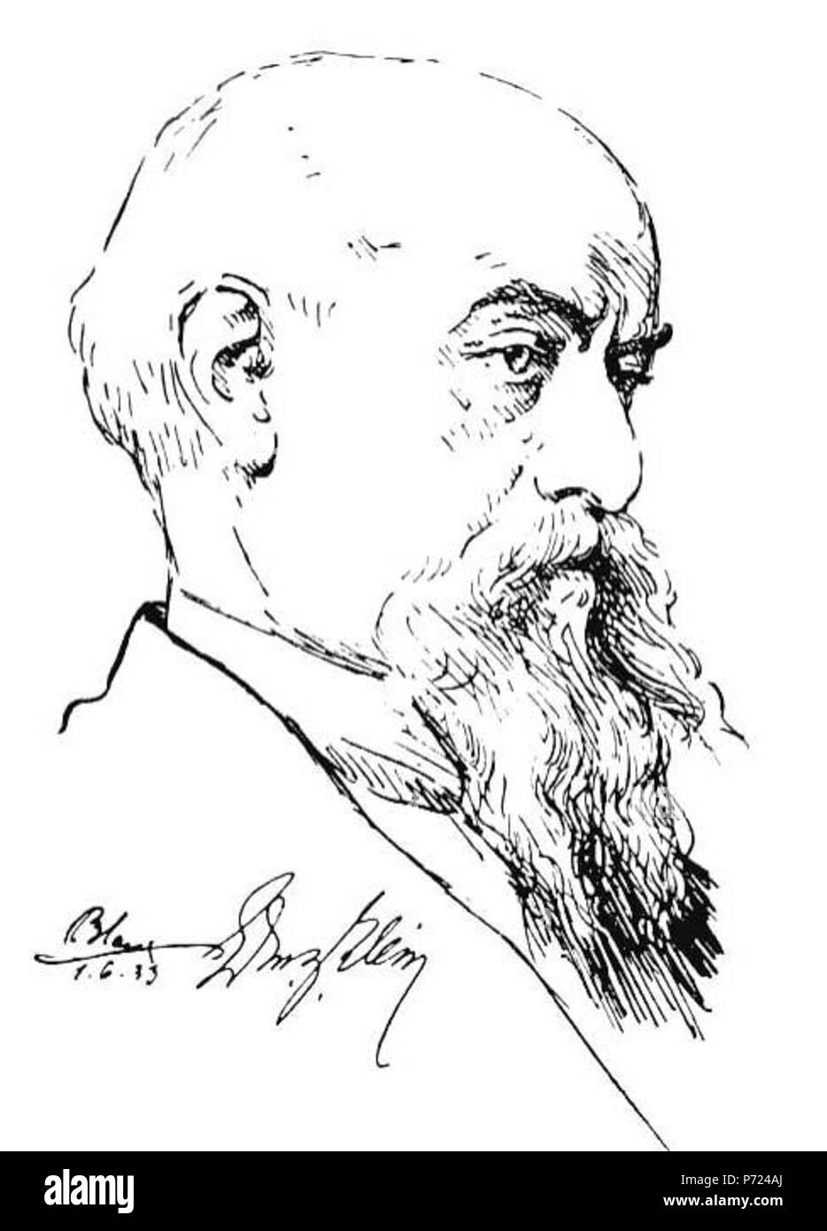Lëtzebuergesch: Sujet: Ritratto vum Edmond J. Klein, gemoolt vum Zeecheprofesser Pierre Blanc. Autore: Pierre Blanc Fonte:Livre du Centenaire vun der SNL Säit (194). . 1 Giugno 1913 27 Klein Edmond BN 100 Foto Stock