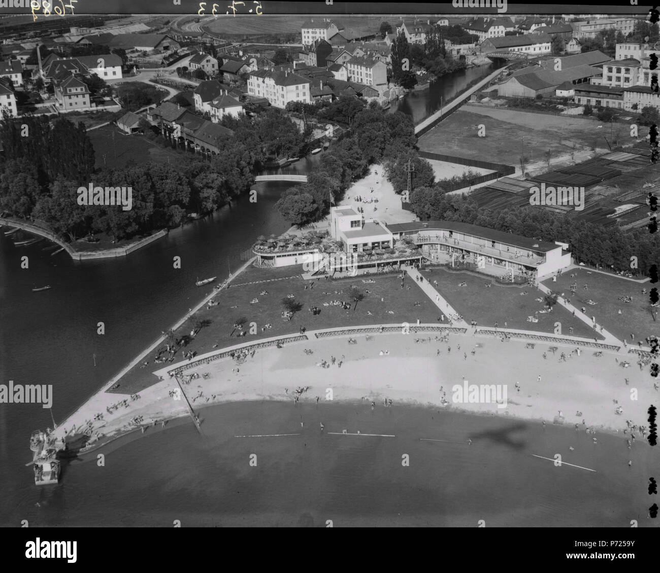 49 ETH-BIB-Biel, Strandbad-Inlandflüge-LBS MH01-007689 Foto Stock