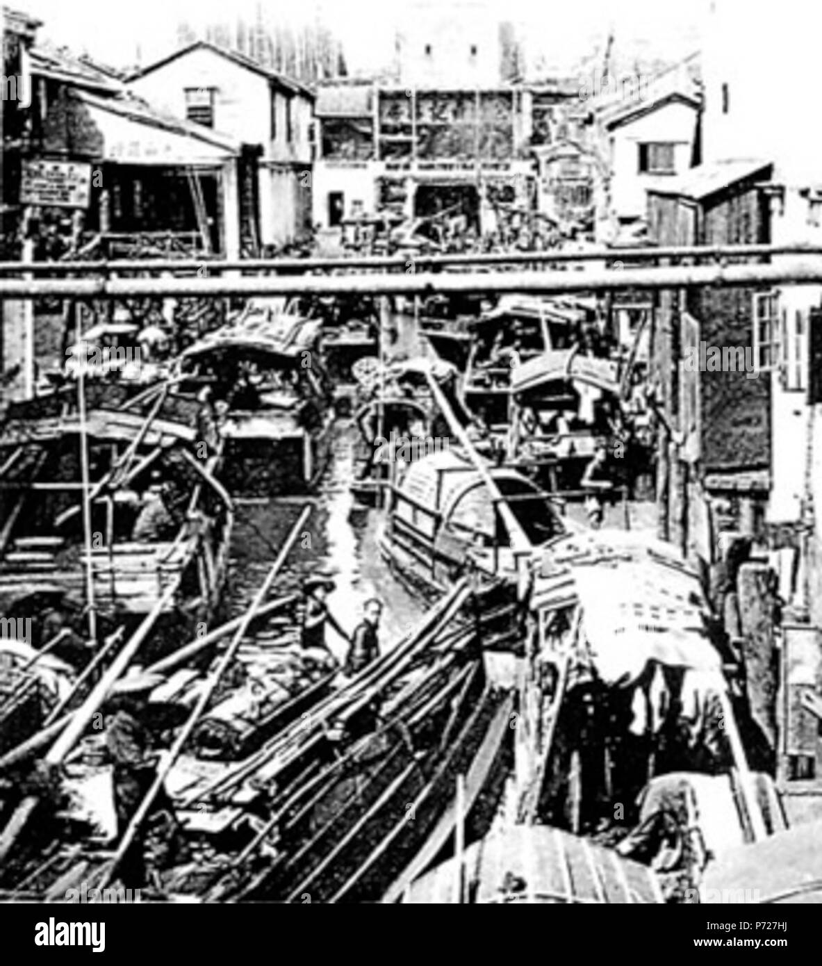 Deutsch: foto da Ein Tagebuch in Bildern . prima o nel 1902 22 Canal in der Chinesenstadt Foto Stock