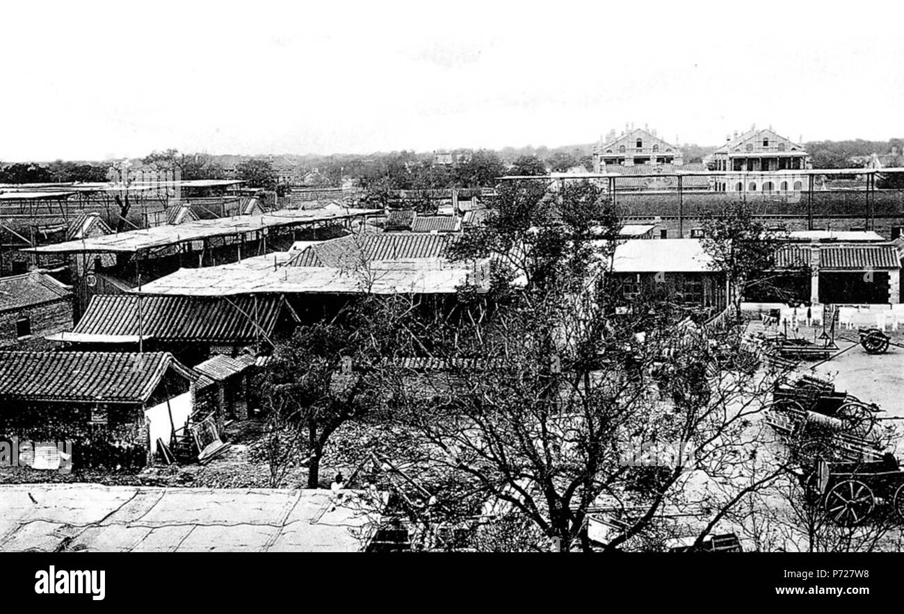 18 Blick über die Baracken der deutschen Schutzwache 1 Foto Stock