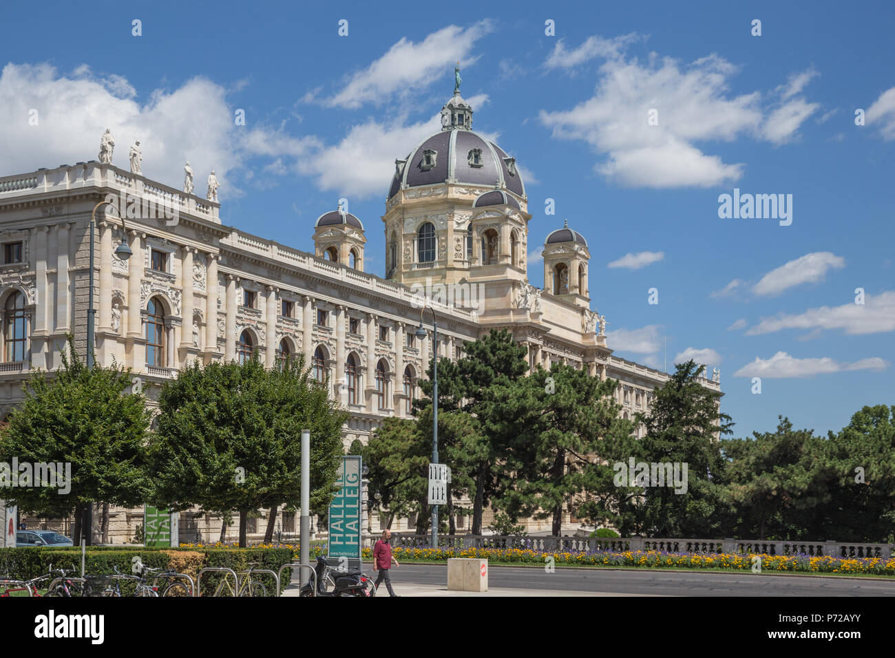 Deutsch: Naturhistorisches Museum, Vienna inglese: Naturhistorisches Museum di Vienna, Austria Questo supporto mostra il monumento protetto con il numero 13766 in Austria. (Commons, de, ) . 26 luglio 2015, 12:15:32 169 Naturhistorisches Museum Wien - Blick von Museumsquartier-9895 Foto Stock
