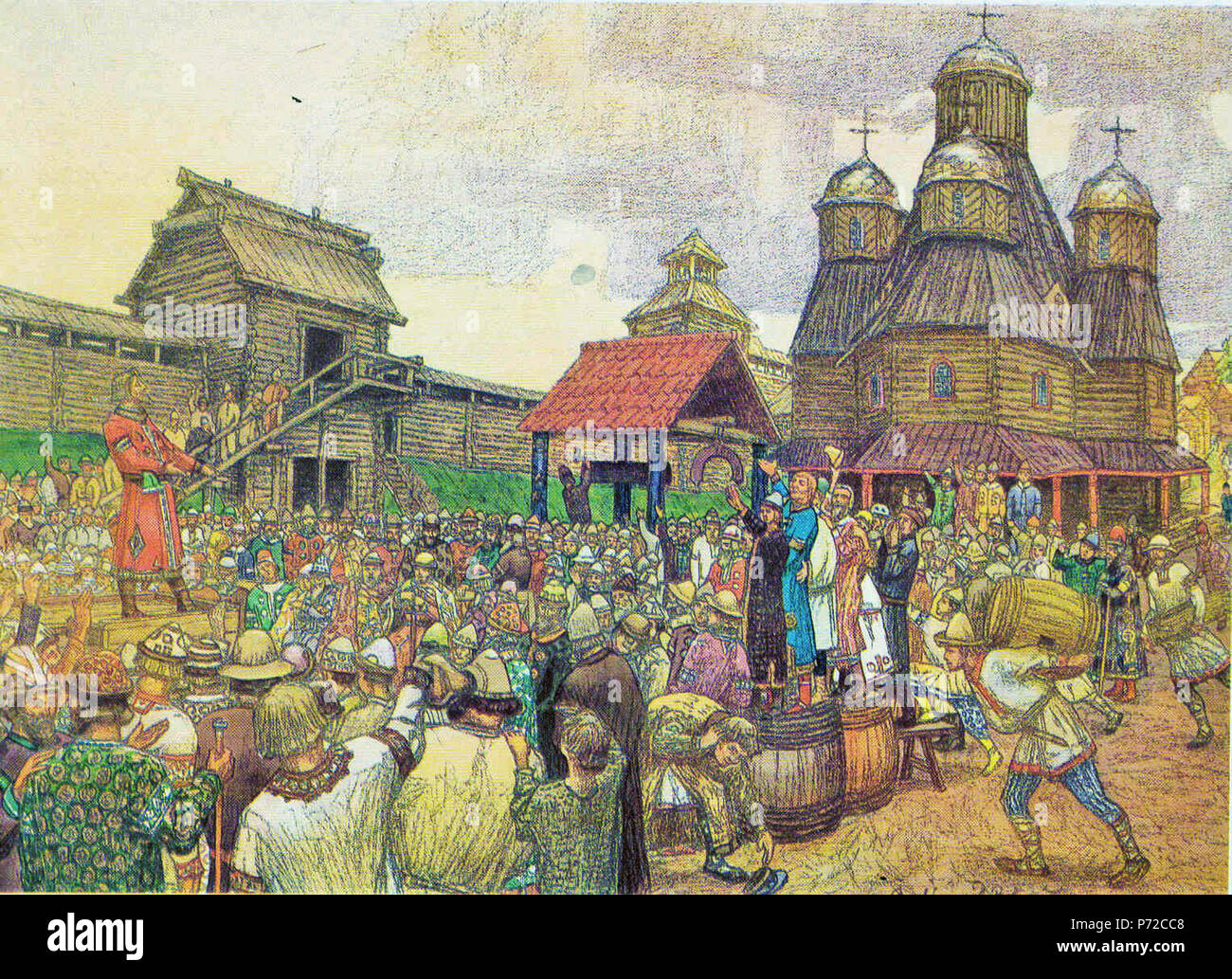 Pittore russo, architetto, inventore, artista e francobollo designer. N/A 183 Pskov Veche Vasnetsov Foto Stock Pittore russo, architetto, inventore, artista e francobollo designer. N/A 183 Pskov Veche Vasnetsov Foto Stock