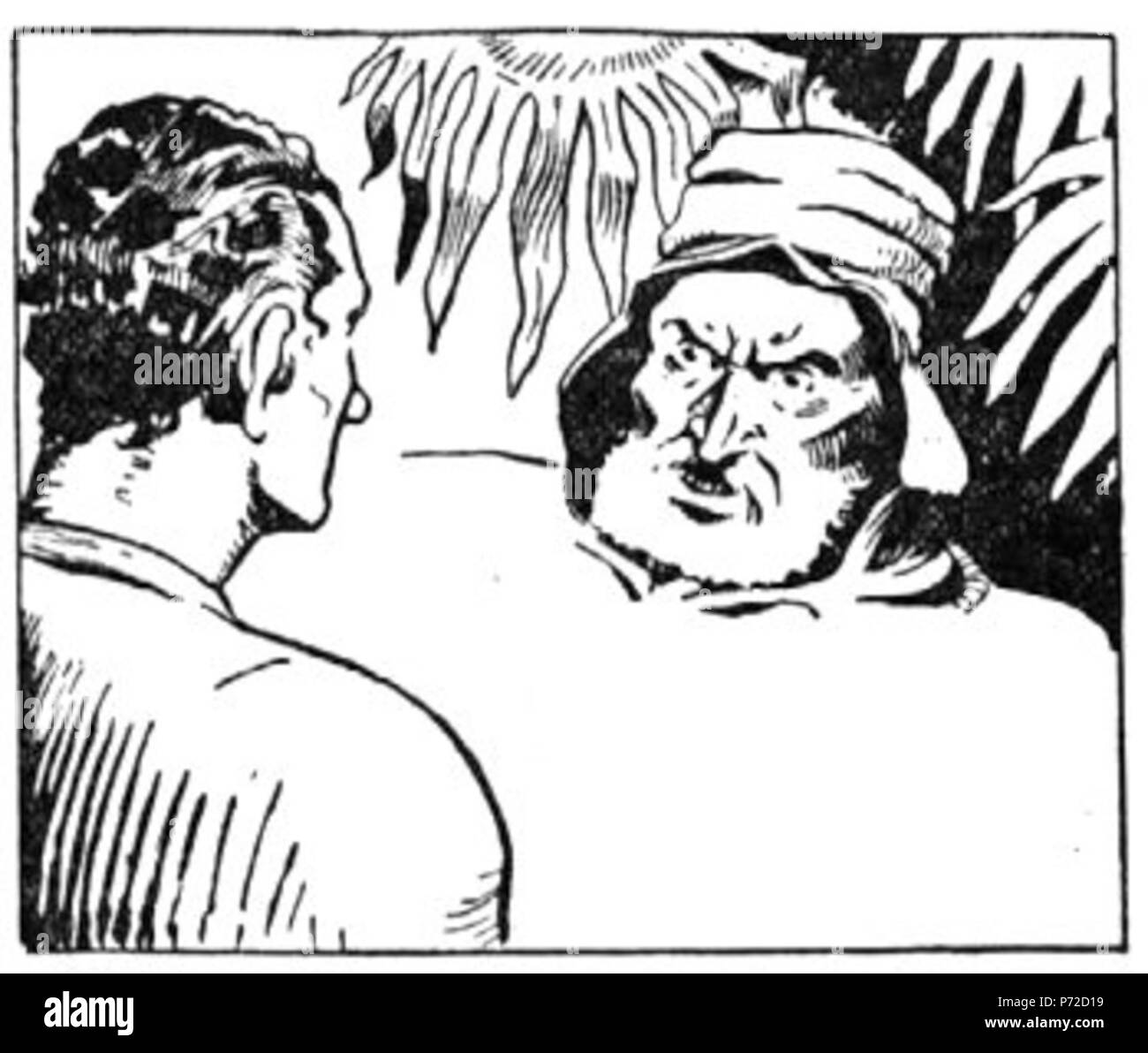 Slovenščina: Ilustracija Jožeta Beranka za slikanico Josipa Podmilšaka Žalost in veselje, Slovenski dom 1941 . 1941 6 BeranekZV276 Foto Stock