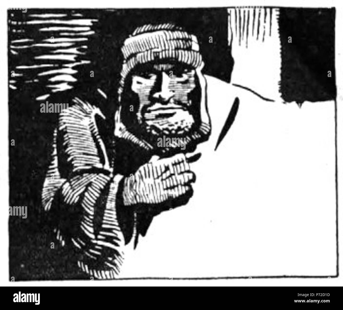 Slovenščina: Ilustracija Jožeta Beranka za slikanico Josipa Podmilšaka Žalost in veselje, Slovenski dom 1941 . 1941 6 BeranekZV279 Foto Stock