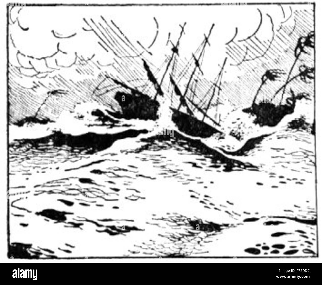 Slovenščina: Ilustracija Jožeta Beranka za slikanico Josipa Podmilšaka Žalost in veselje, Slovenski dom 1941 . 1941 7 BeranekZV355 Foto Stock