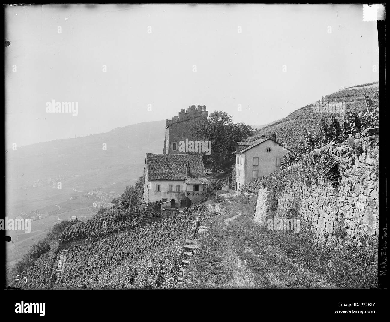 . Tour de Marsens 26 Luglio 1899 24 CH-ACV AMH-C-0166 Foto Stock