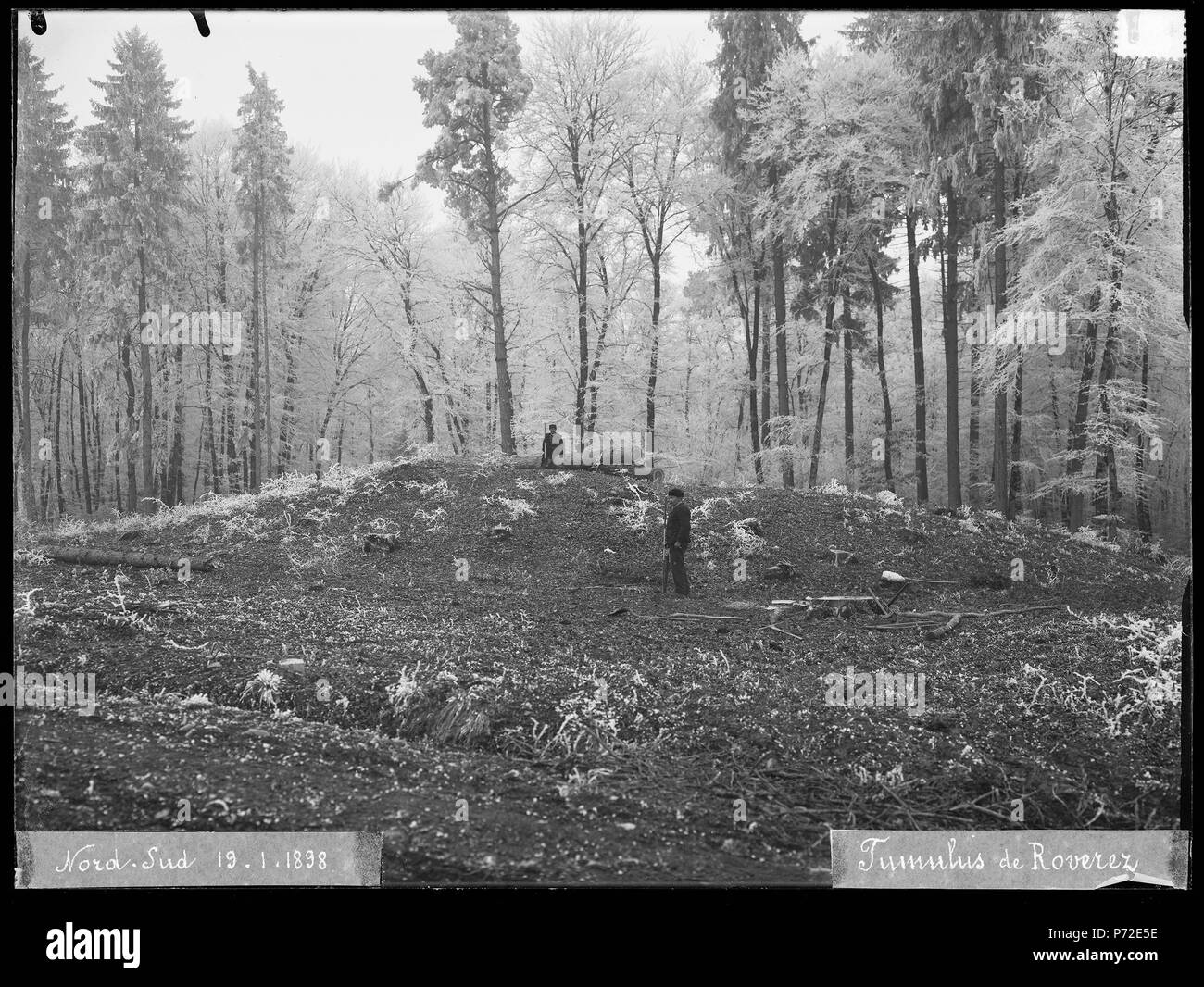 . Tumulo de Roverex (le site avant la fouille) 19 gennaio 1898 24 CH-ACV AMH-C-0283 Foto Stock