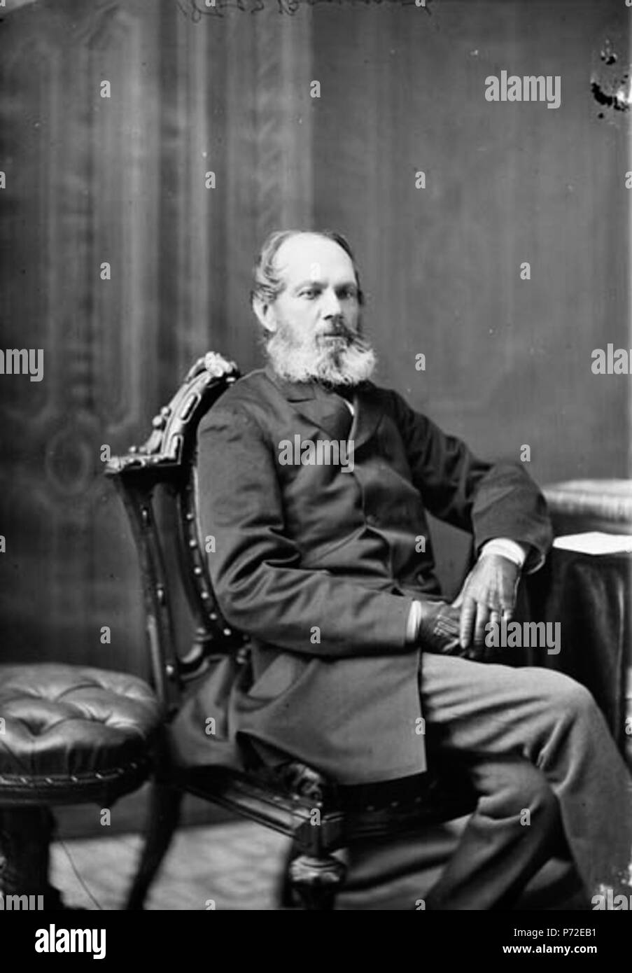 Ritratto di John George Bourinot il sambuco, seduto, rivolto verso destra. 1874 3 Giovanni Bourinot Foto Stock