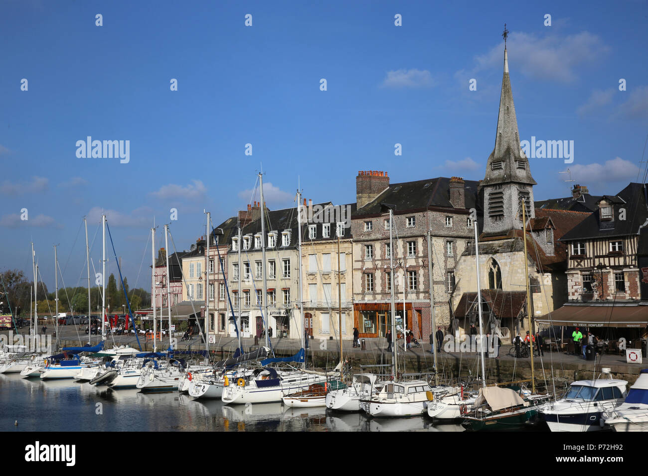 Porto di Honfleur, in Normandia, Francia, Europa Foto Stock