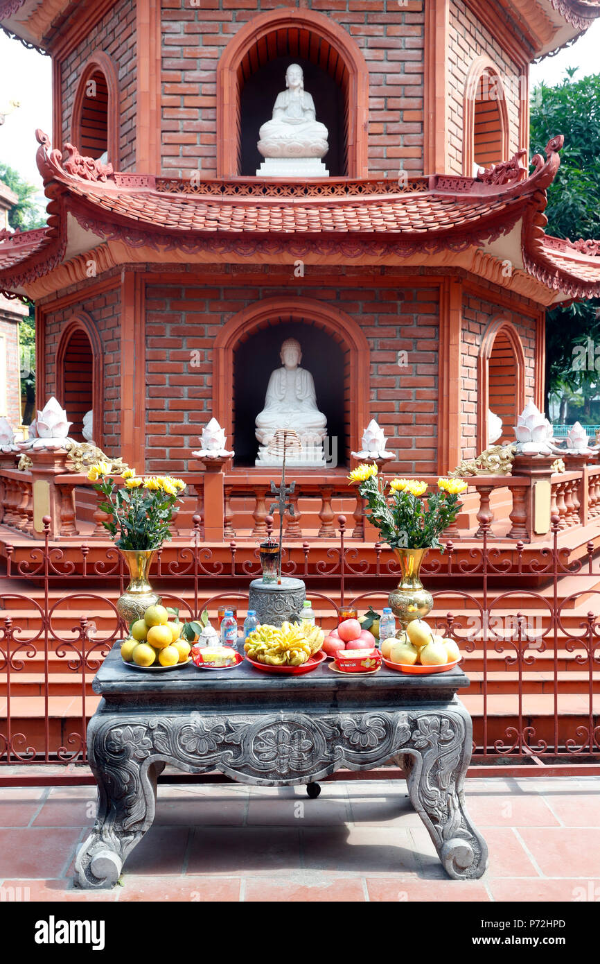 Tran Quoc Pagoda (Chua Tran Quoc), Hanoi, Vietnam, Indocina, Asia sud-orientale, Asia Foto Stock