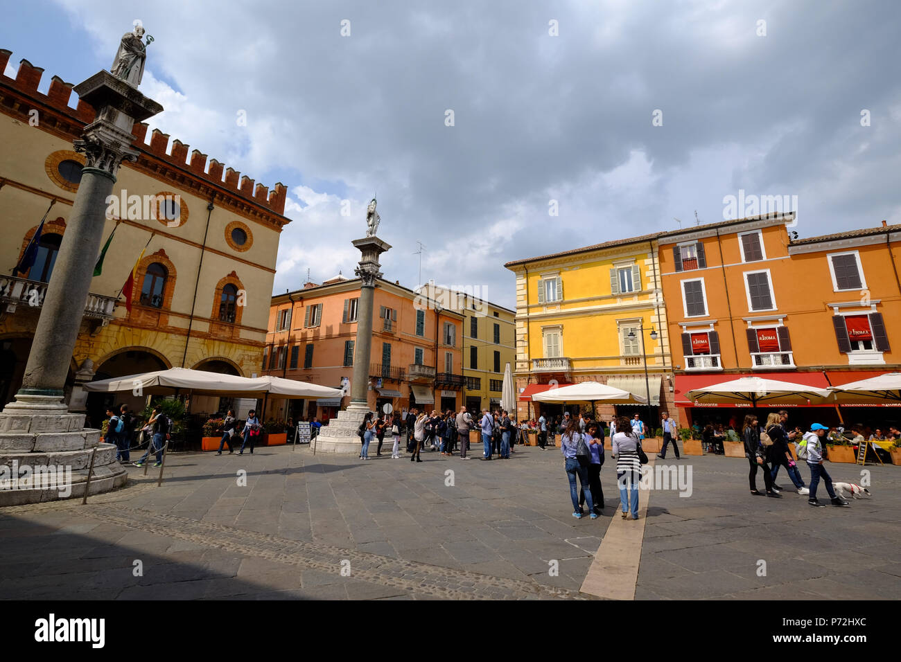 Piazza del Popolo, Ravenna, Emilia Romagna, Italia, Europa Foto Stock