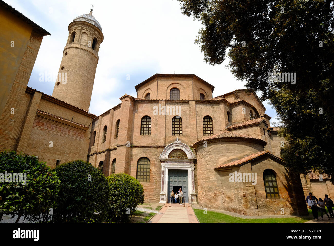 La Basilica di San Vitale, Sito Patrimonio Mondiale dell'UNESCO, Ravenna, Emilia Romagna, Italia, Europa Foto Stock