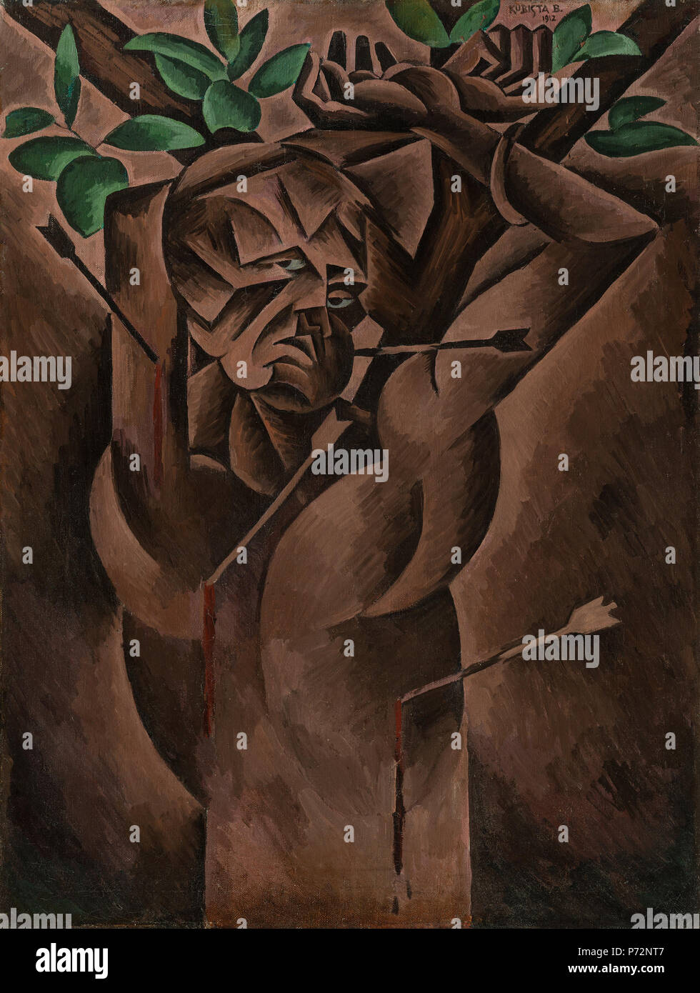 3 Bohumil Kubišta - Svatý Šebestián (1912) Foto Stock