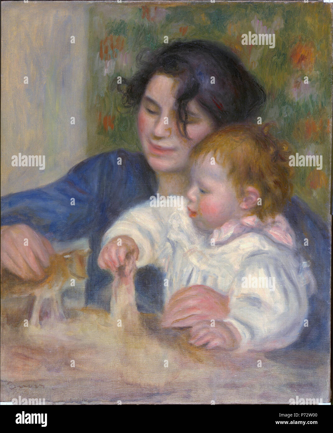 . Francese: Gabrielle et Jean . Français : Photo du tableau Gabrielle Renard et Jean enfant. Inglese: Foto della pittura Gabrielle Renard e neonato figlio, Jean. . Tra il 1895 e il 1896 33 Gabrielle et Jean, di Pierre-Auguste Renoir, da C2FXD RMF Foto Stock