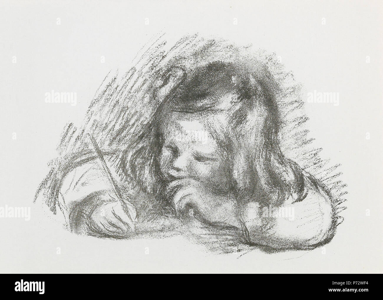 64 Pierre-Auguste Renoir Le petit garçon au porte-plume (Claude Renoir écrivant) Foto Stock