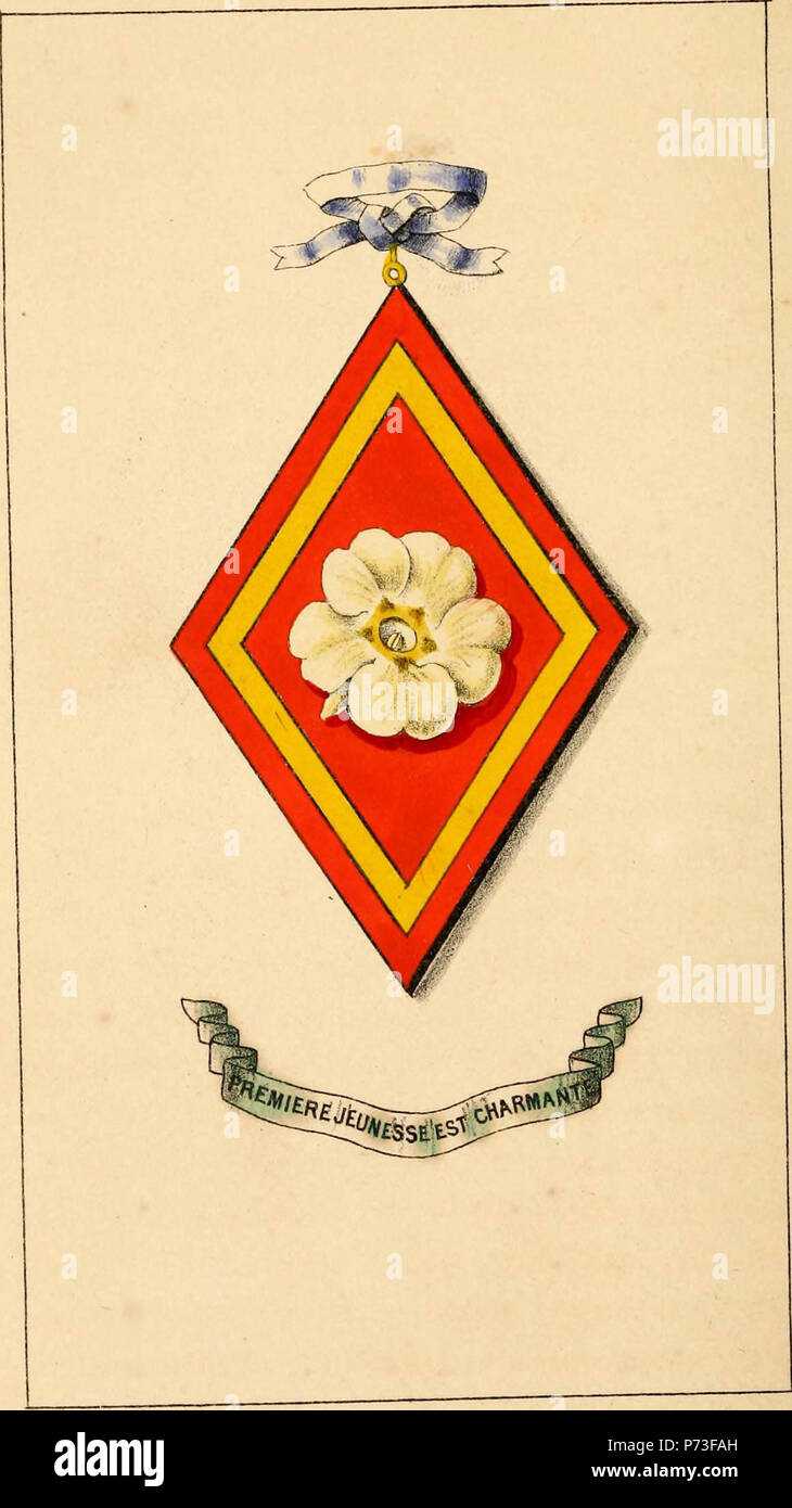 Fiori E Araldica O Emblemi Floreali E Figure Araldiche Combinati Per Esprimere Sentimenti Puri Tipo I Sentimenti E Ottimi Principi 1851 Foto Stock Alamy