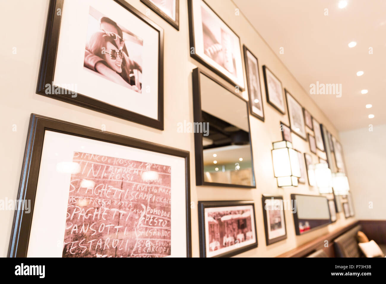 Il cafe ristorante Foto incorniciate Decorazione murale Foto Stock
