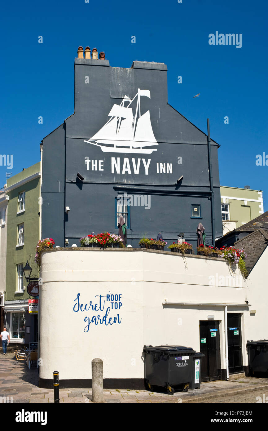 Esterno della Marina Inn pub presso il Barbican Plymouth Devon England Regno Unito Foto Stock