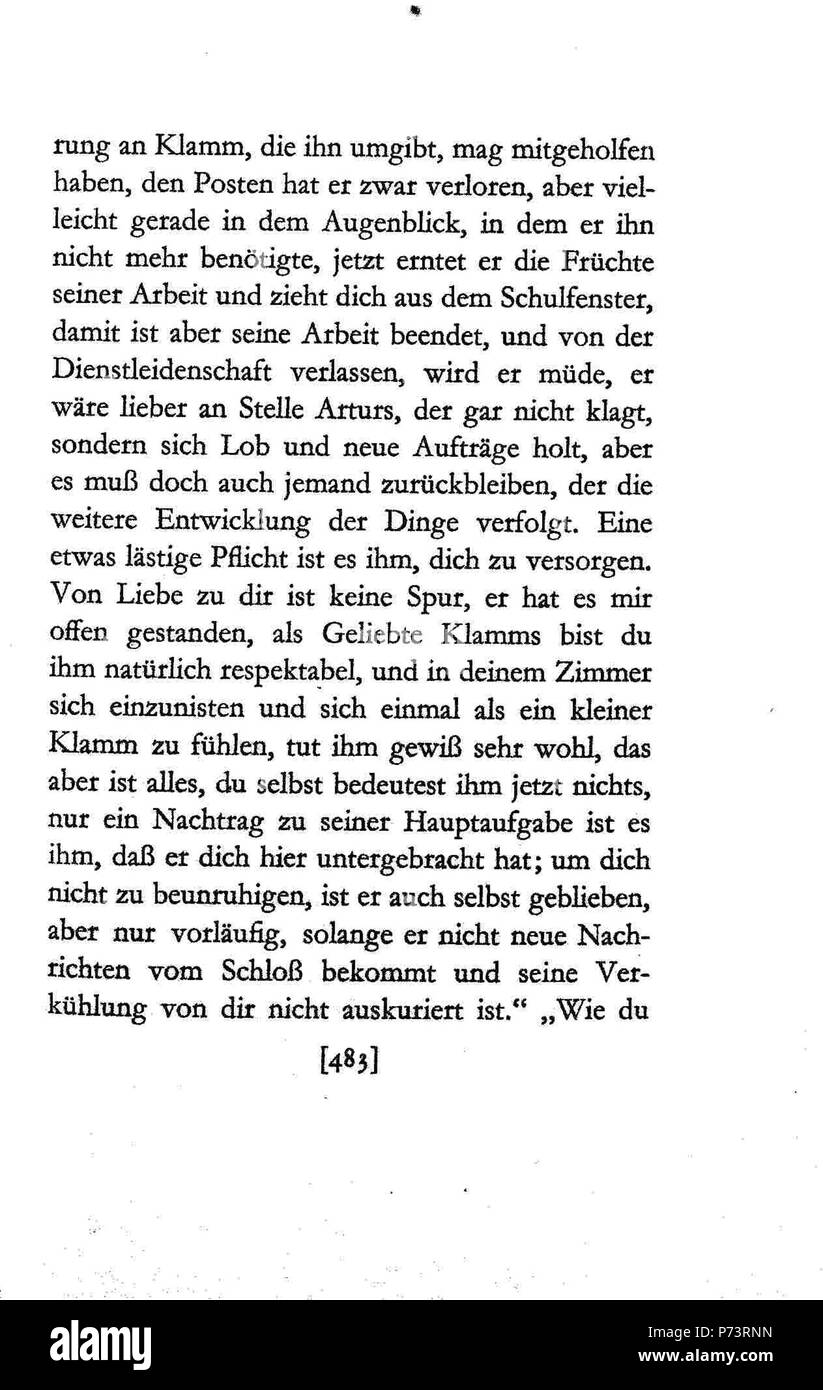 25 De Kafka Schloß 483 Foto Stock