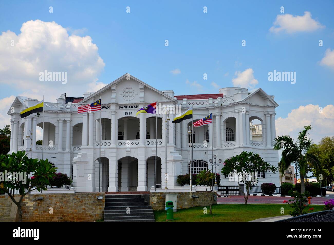 British architettura coloniale town hall e general post office building Ipoh Malaysia Foto Stock