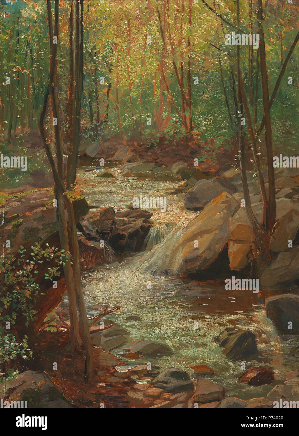 . Flusso di bosco 1892 3 Alexander Demetrio Goltz - Streaml Woodland Foto Stock