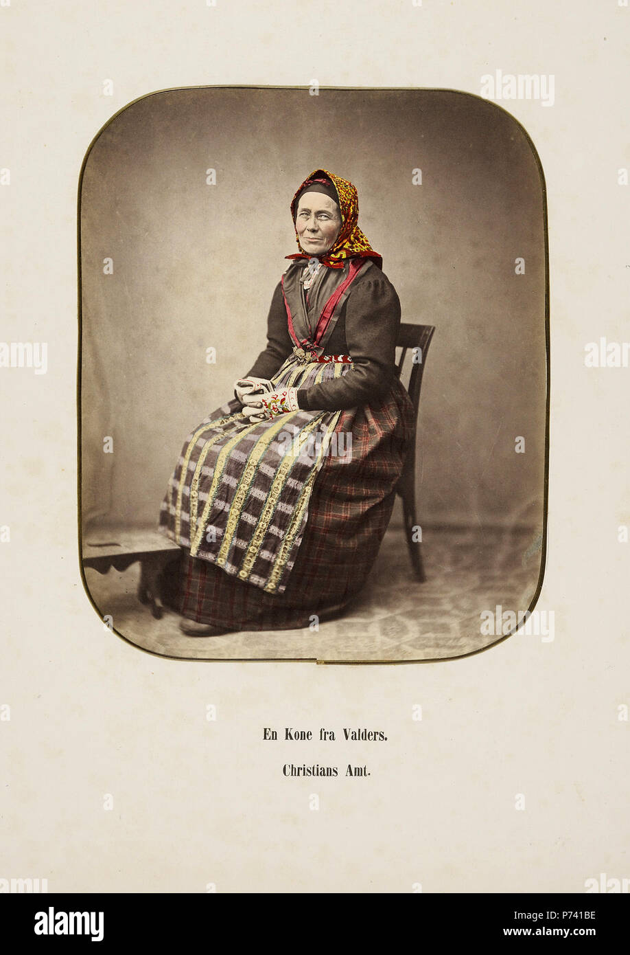 Marcus Selmer - donna sposata da Valdres, Christiania embete, ca. 1857-1870 Foto Stock