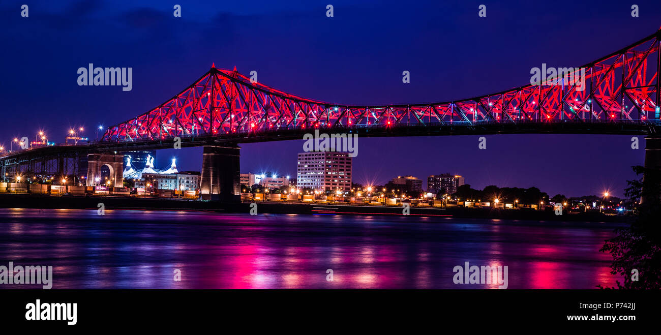 Ponte di Jacques-Cartier a Montreal in Canada Foto Stock