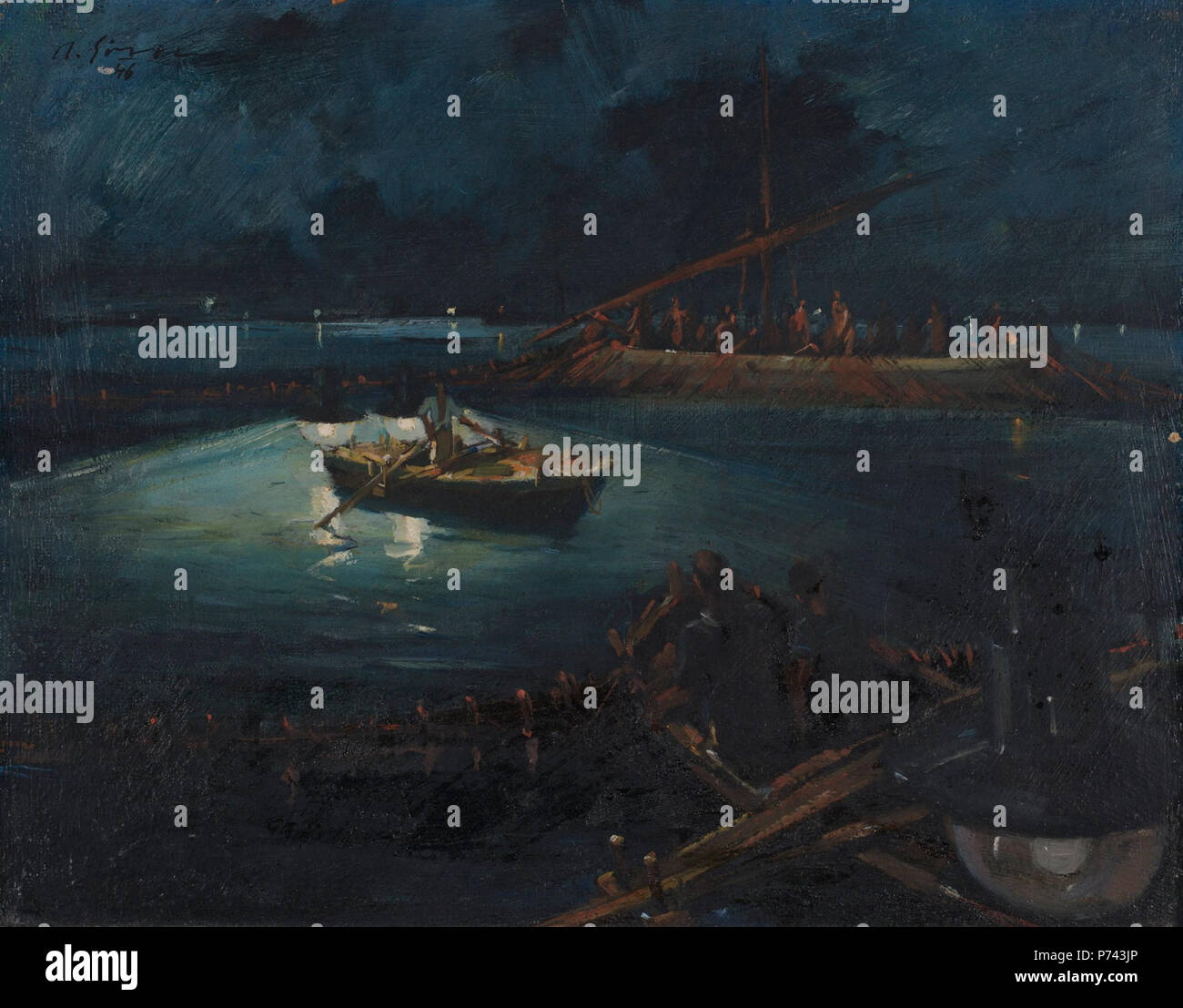 2 Albert Sirk - Nočni ribolov Foto Stock