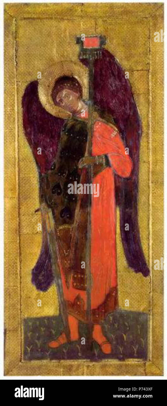 Il lavoro di Nicholas Roerich . prima di 1947 3 arcangelo Michael-1907.jpg!PinterestLarge Foto Stock