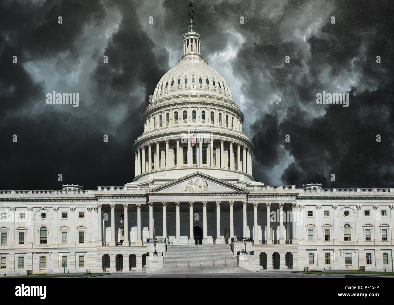 United States Capitol Building su una bella giornata estiva, Washington, DC, Stati Uniti d'America Foto Stock