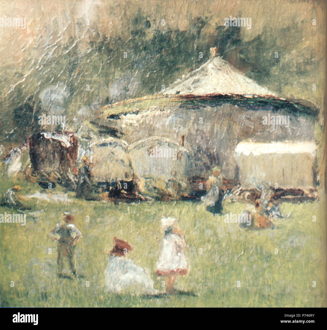 45 Sarah Purser circus encampment 1901 Foto Stock