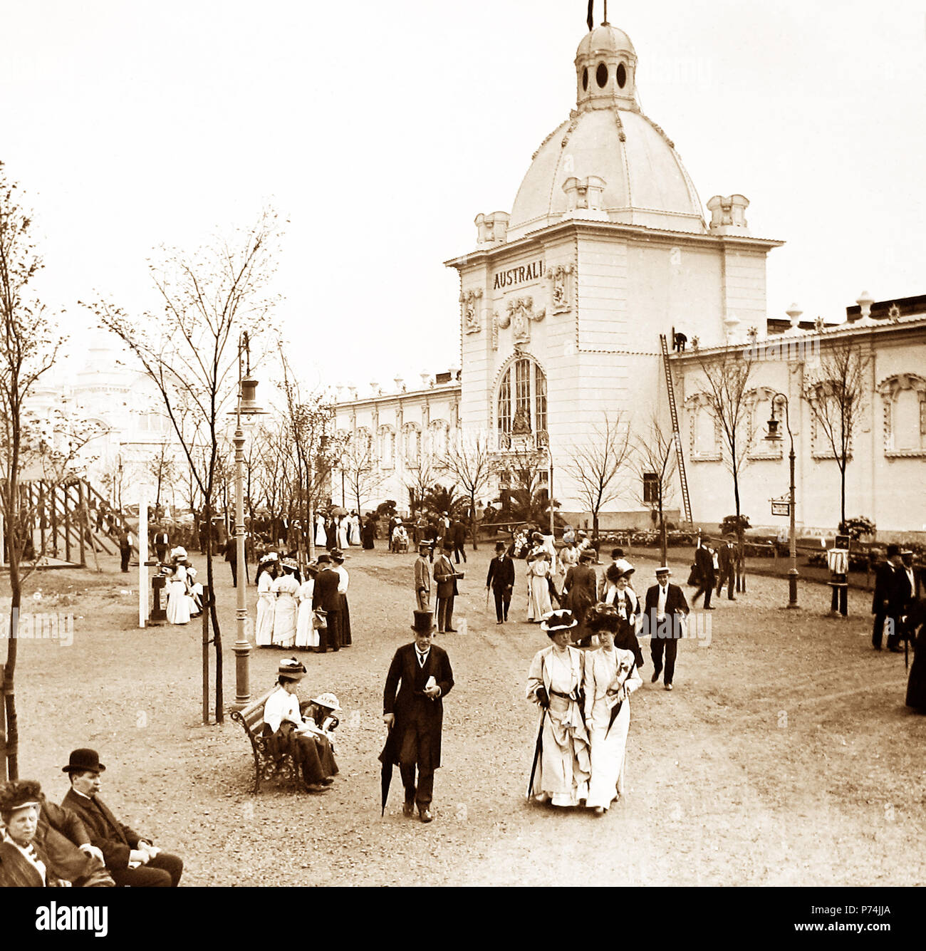 Il Palazzo Australiano, franco-britannique mostra al White City di Londra nel 1908 Foto Stock