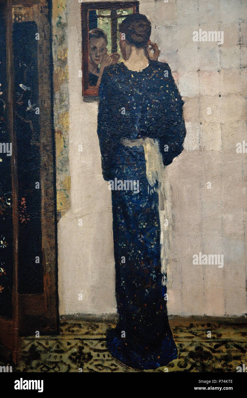 . L'orecchino circa 1893 230 WLANL - thedogg - Het oorringetje, George Hendrik Breitner (1893) Foto Stock