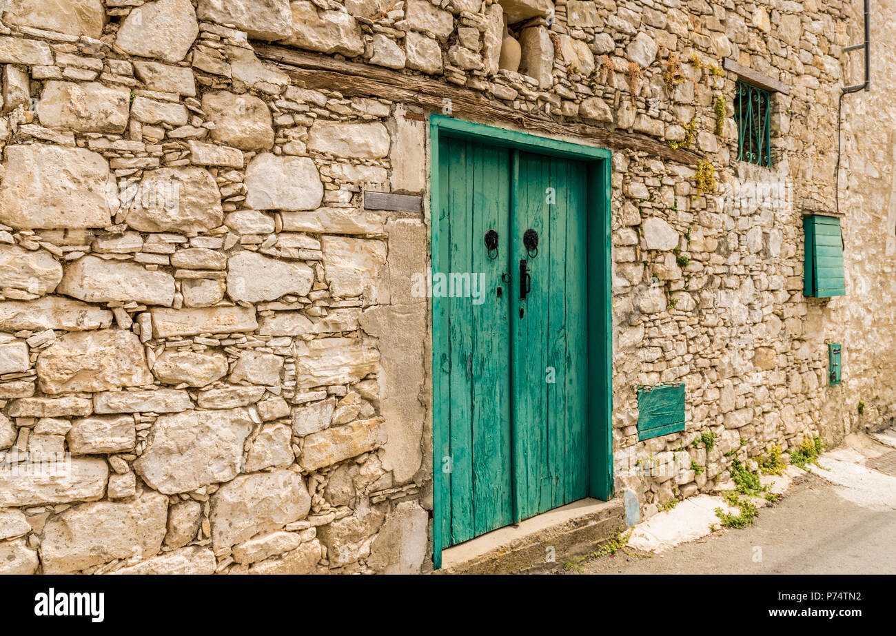 Una vista del villaggio tradizionale Lania in Cipro Foto Stock