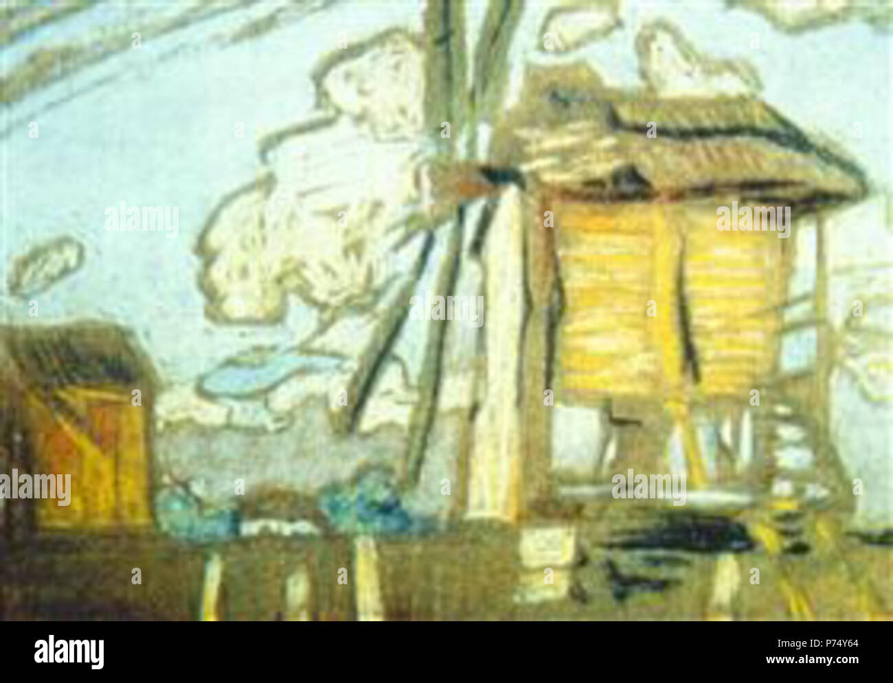 Il lavoro di Nicholas Roerich . prima di 1947 54 Mulino A Vento.jpg!PinterestLarge Foto Stock