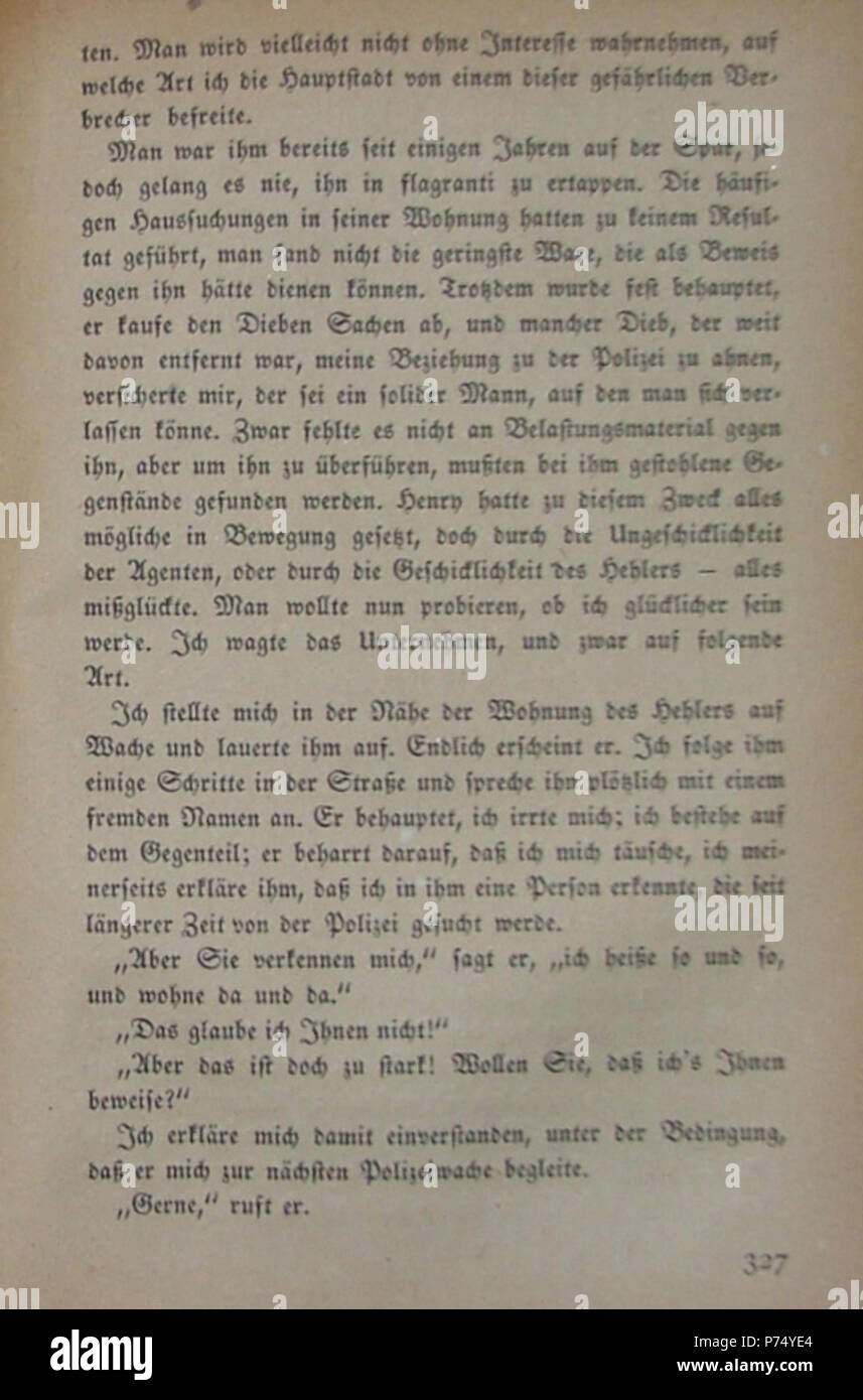 . Landstreicherleben - Vidocqs Denkwürdigkeiten des Mannes mit hundert Namen. Deutsch: Dies ist ein Scan des Buches: Inglese: questa è una scansione del documento: . N/A 53 Landstreicherleben 327 Foto Stock