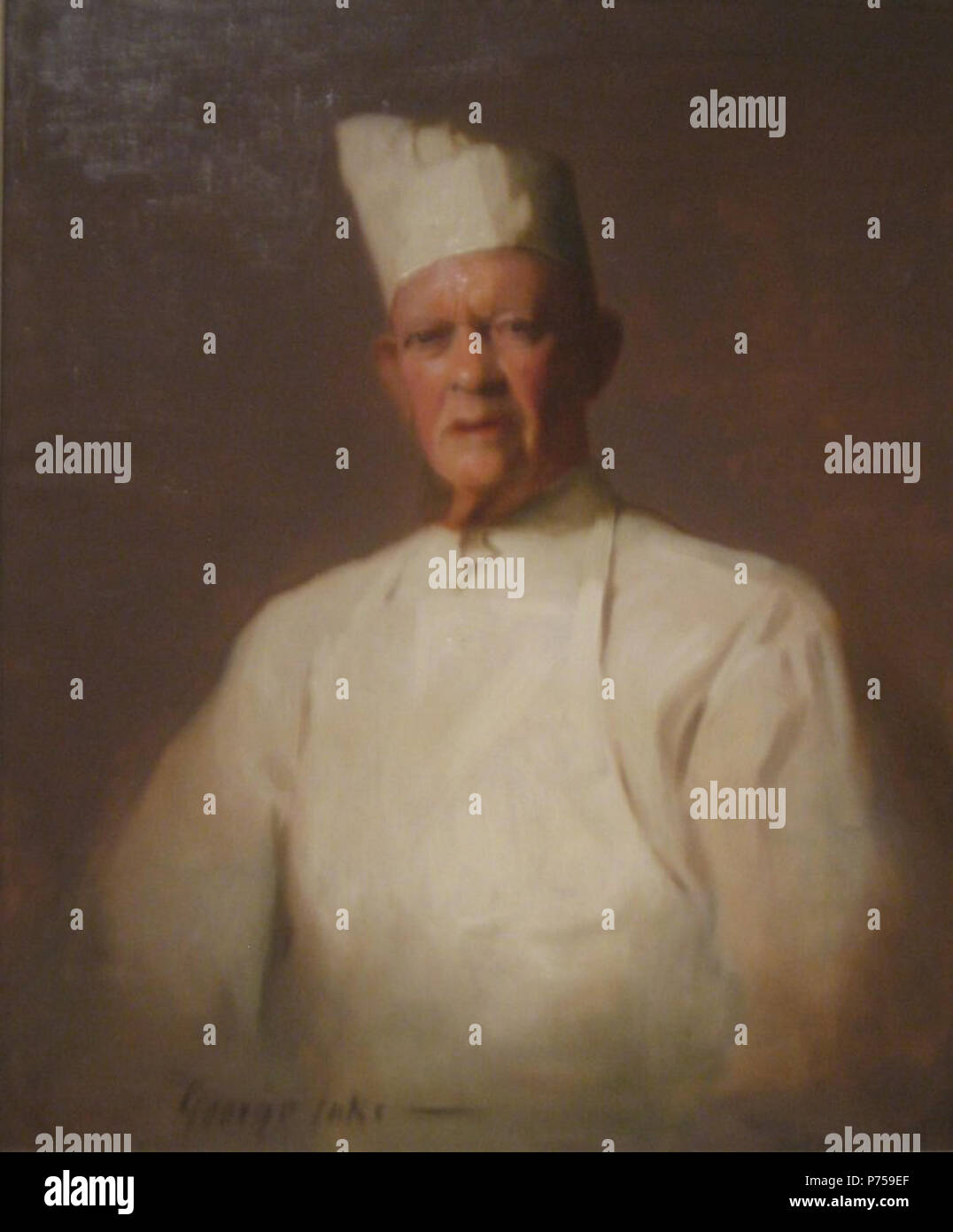 Lo Chef Luchow . inizio xx secolo 126 George Benjamin Luks - "Lo Chef Luchow's", olio su tela, El Paso Museum of Art Foto Stock