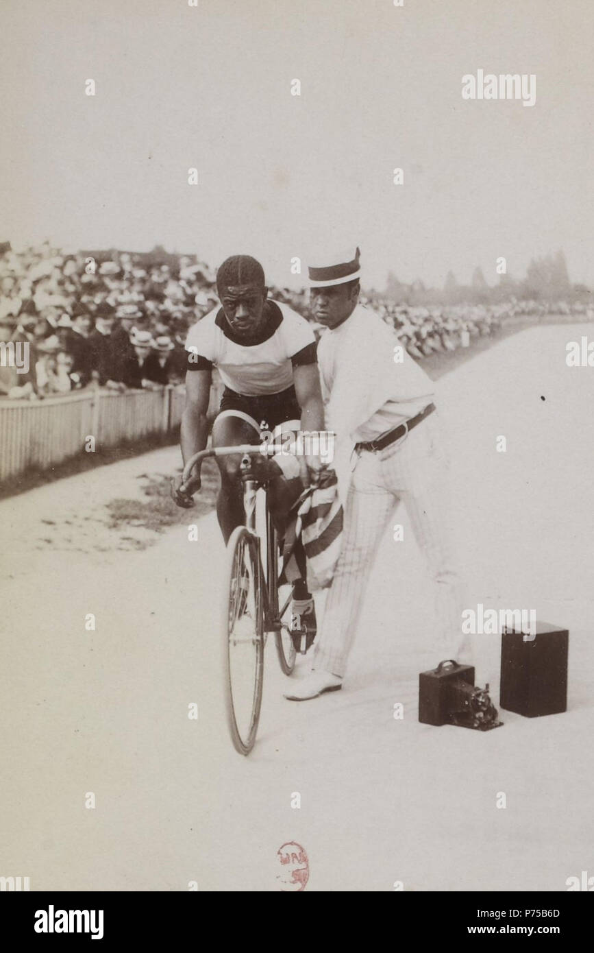 [Collezione Jules Beau. Photographie sportive] : T. 15. Année 1901 / Jules Beau : F. 35v. Corrispondenti ai principali Taylor - Jacquelin, [27 mai 1901]; . 1901 20 Btv1b84333426-p074-3 Foto Stock