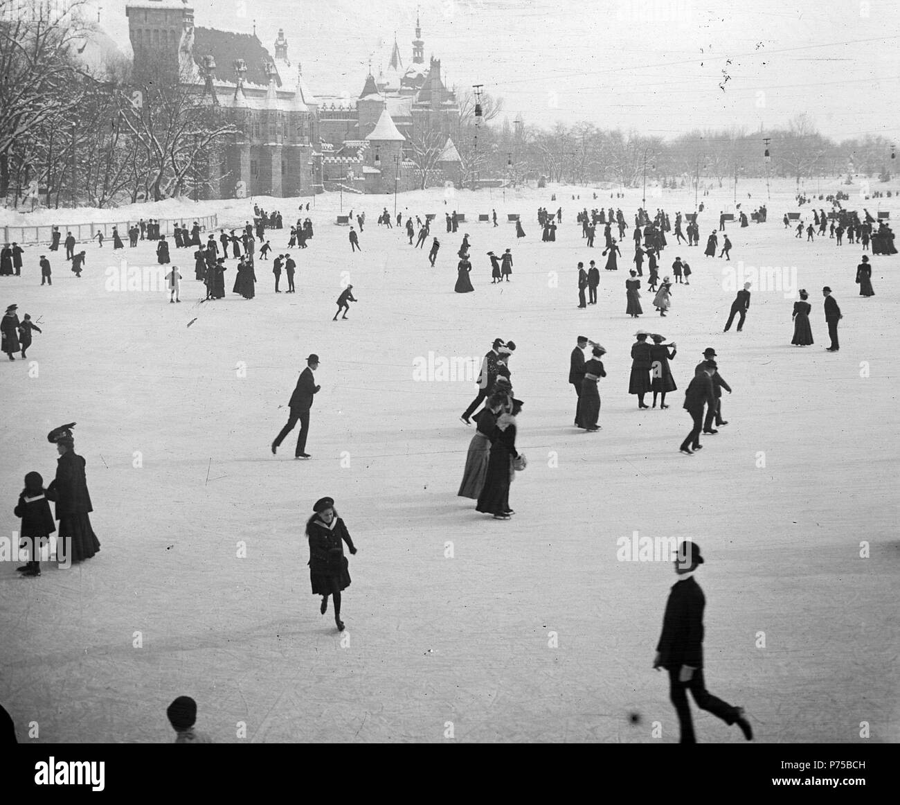 21 distretto di Budapest XIV., Schoch Frigyes Városligeti Műjégpálya 1907 Foto Stock
