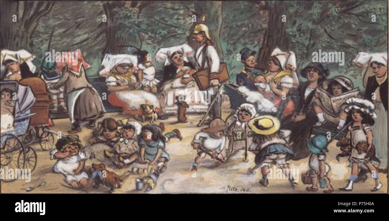 Spreewald-Ammen (wet-infermieri da Spreewald [regione nella Germania orientale]). Foto di Heinrich Zille (1911) . 1911 139 Heinrich Zille Spreewald-Ammen Foto Stock