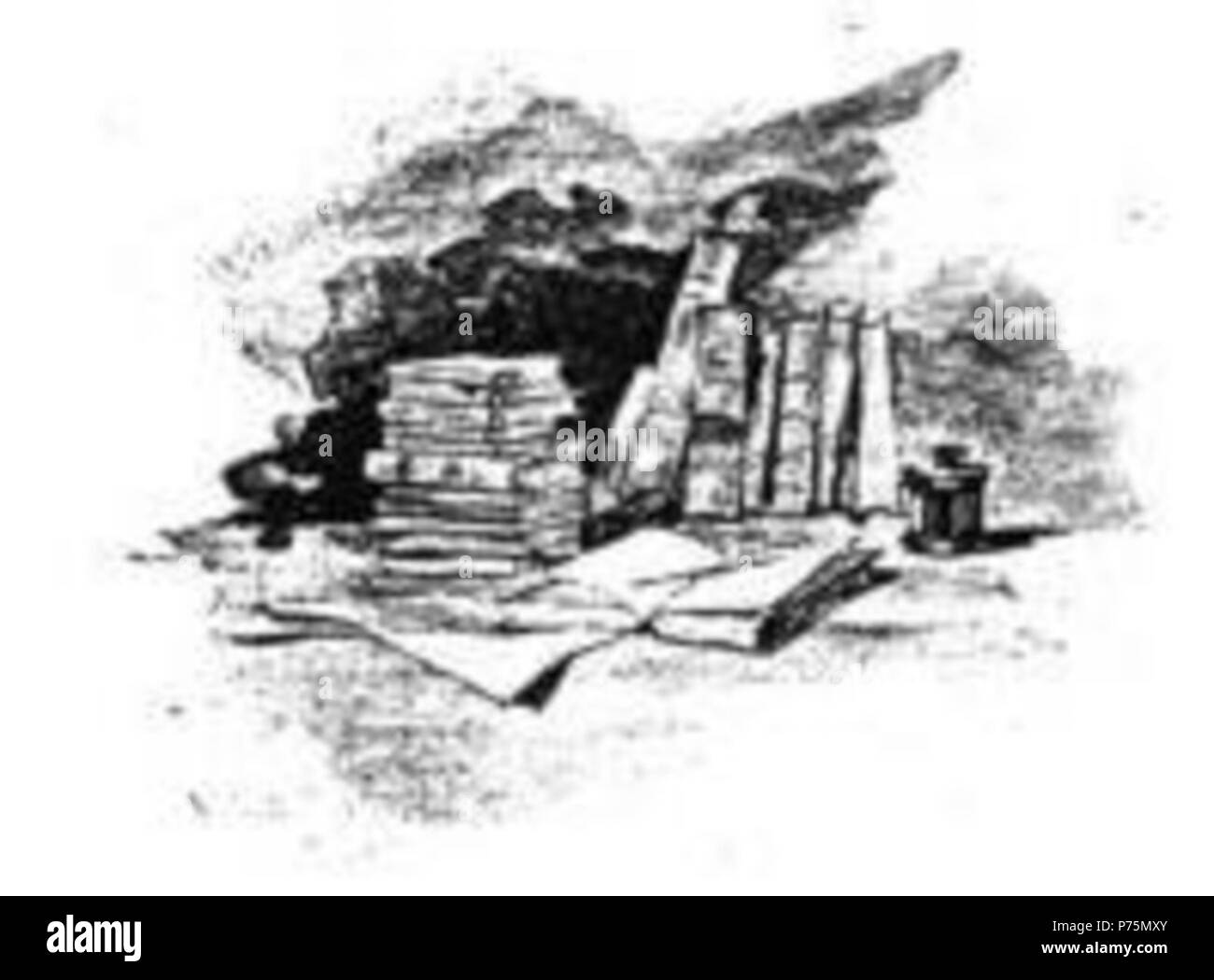 Eština: Viktor Oliva: Ilustrace knihy 'Pravý výlet pana Brouka fare msíce' (Svatopluk ech) Inglese: Viktor Oliva: illustrazione di 'Mr. Brouek di viaggio alla luna" (da Svatopluk ech) . pubblicato 1889 173 Oliva BroucekMesic str053C Foto Stock