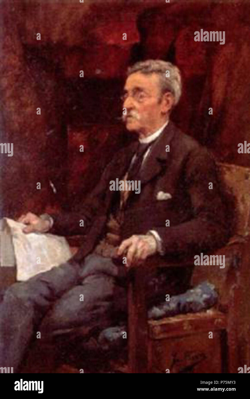 Inglese: ritratto dell'artista il padre . 1895 173 Oliva-Father Foto Stock