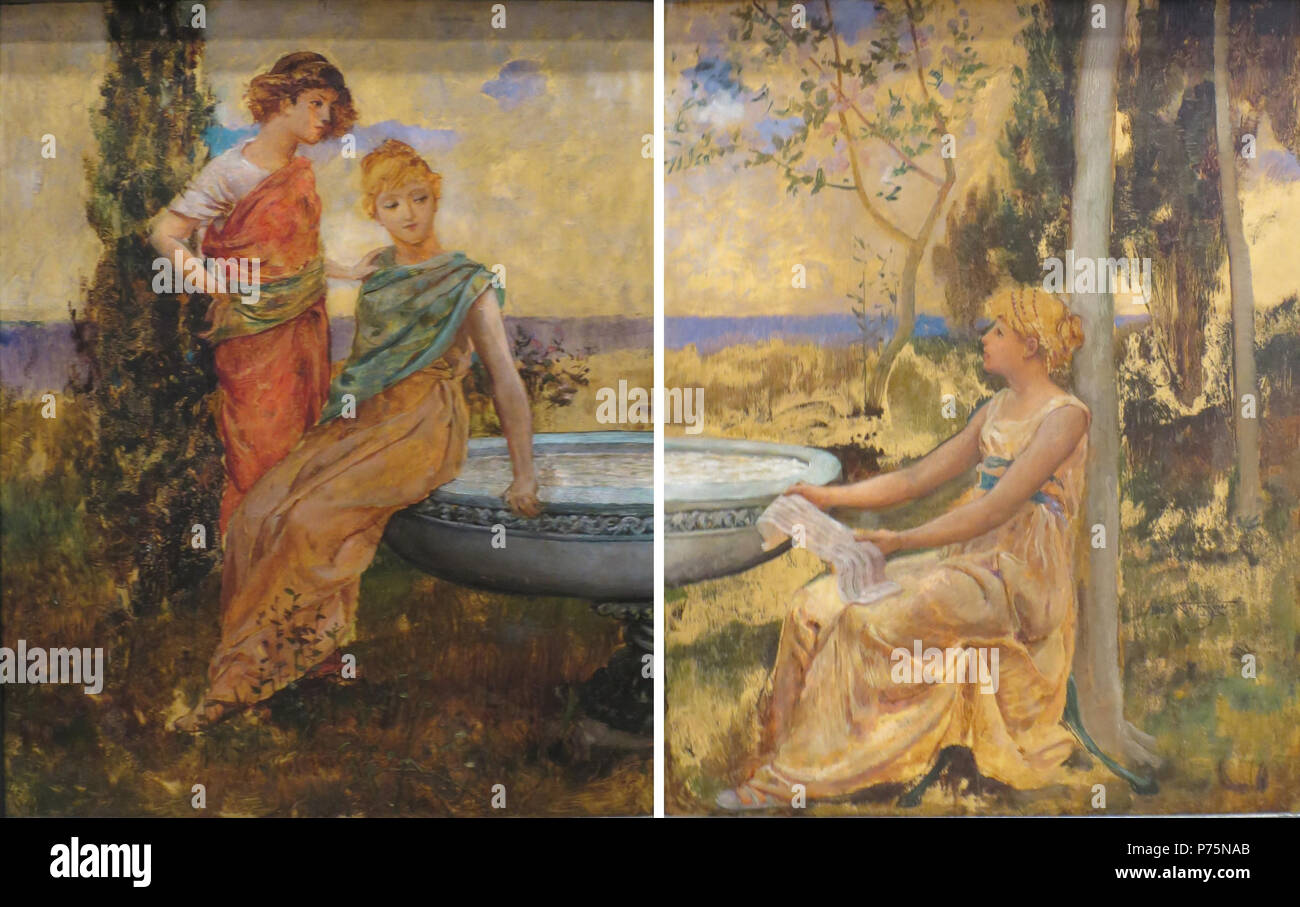 Dipinti da saranno Hicock bassa su porte di 1882 cabinet, High Museum of Art . 1882 175 dipinti da saranno Hicock bassa su porte di 1882 cabinet, High Museum Foto Stock