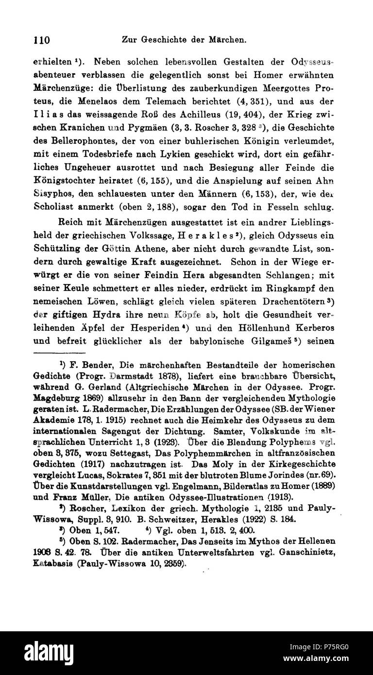 131 Grimms Märchen Anmerkungen (Bolte Polivka) IV 110 Foto Stock