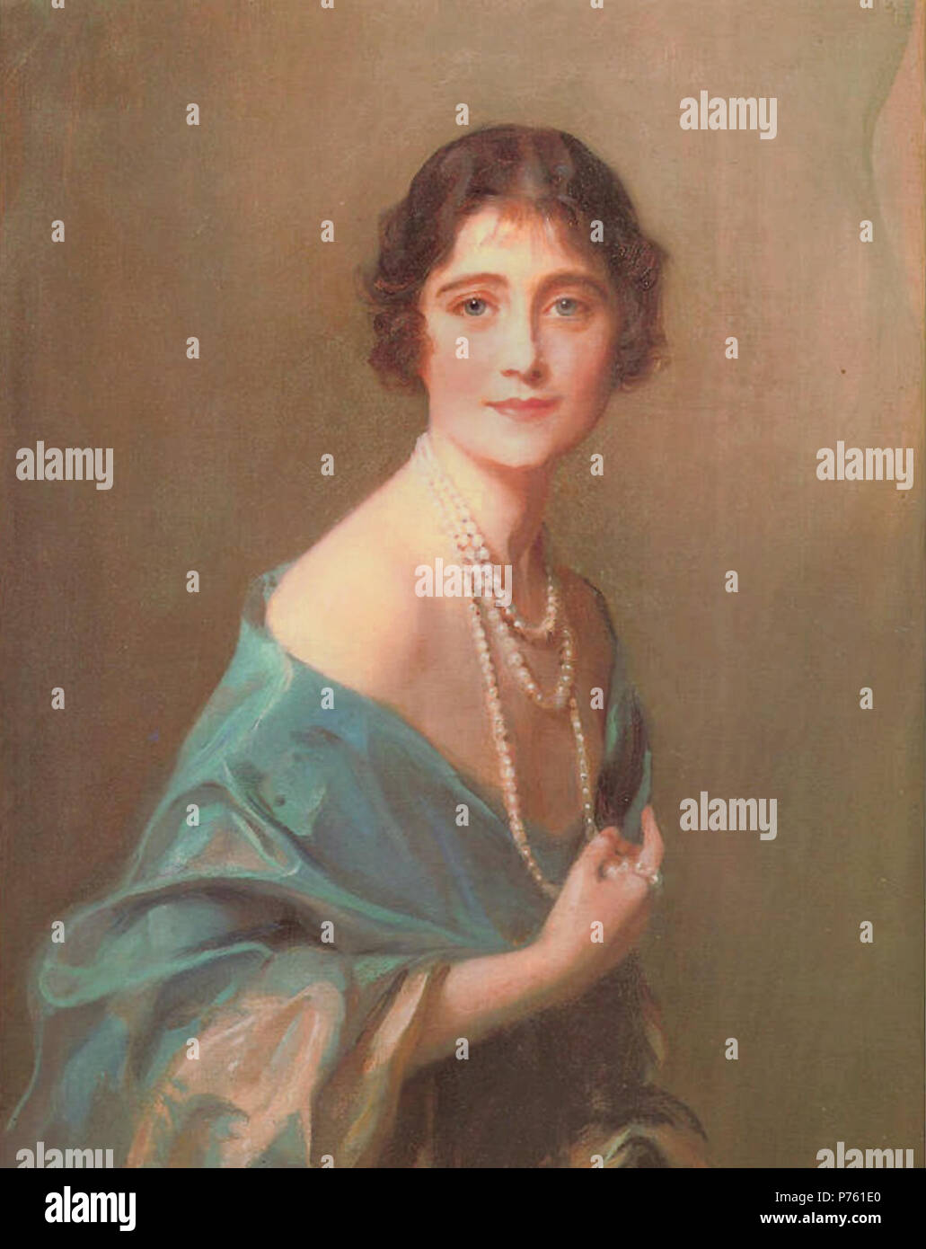 Philip Alexius de László: la duchessa di York (nee Elizabeth Bowes-Lyon poi regina Elisabetta Regina madre), 1925 . 1925 185 Philip Alexius de Laszlo - duchessa di York (nee Elizabeth Bowes-Lyon poi regina Elisabetta Regina madre), 1925 Foto Stock