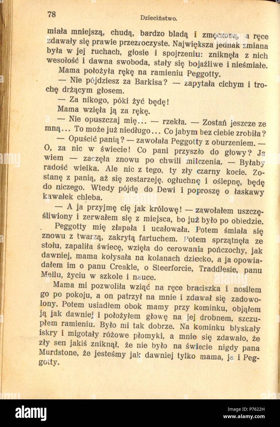 . Dawid Copperfield. Inglese: romanzo Polski: powie . N/A 187 pl Karol Dickens-Dawid Copperfield 086 Foto Stock