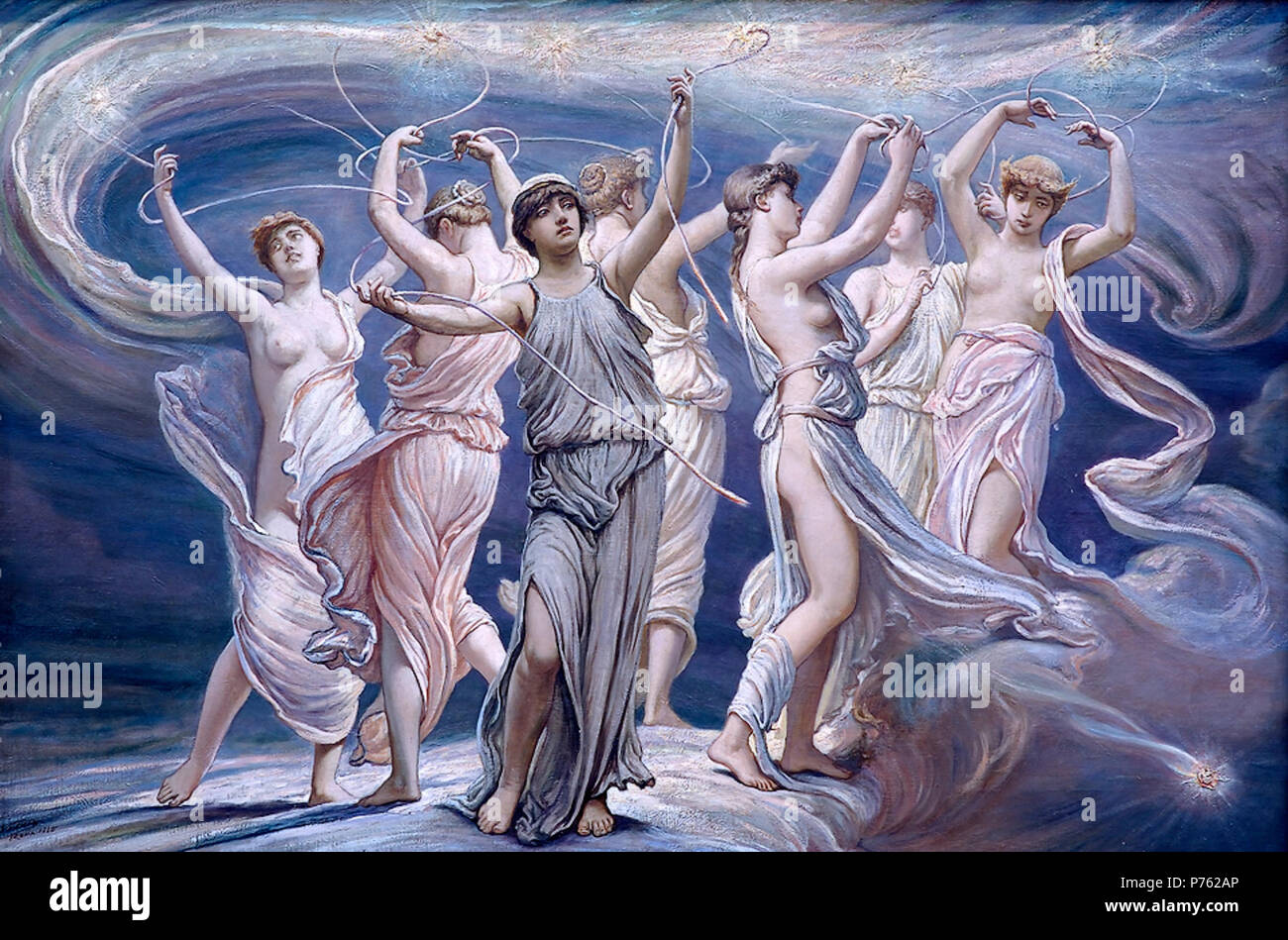 . Le Pleiadi . Le Pleiadi . 1885 188 Pleiadi da Elihu Vedder Foto Stock